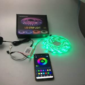 Tira de Luz LED Flexible Iridiscente de 12 V CC, SMD5050, 5 Metros/Rollo, 10 Metros/Rollo, 12 W/Metro, Placa PCB de Doble Cara, 30D <span class=keywords><strong>60D</strong></span>/M, Conjunto WS2811IC - Product Image 5