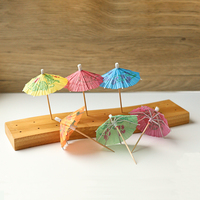 Piques à Boissons Biodégradables en Bambou en Forme de Parapluie pour Événements