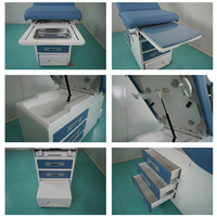 Lit d'examen gynécologique Table d'accouchement Table d'opération obstétrique Équipement hospitalier en acier médical Table de chaise de gynécologie