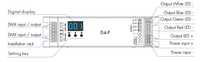 Décodeur DMX PWM à tension constante à entrée DC12V-36V 8A * 4 canaux 32A D4-P sélectionnable en fréquence avec décodeur RDM à affichage numérique