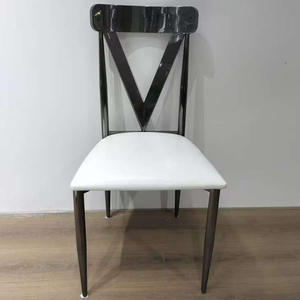 New Design Gold Stainless Steel V Back <b>Stackable</b> Wedding <b>Chair</b> Rental Event Furniture Hotel <b>Chair</b> - Product Image 4