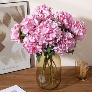 Flores de hortensia artificiales en 3D Meng Jie, ramas grandes para decoración de bodas y hogar - Product Image 2