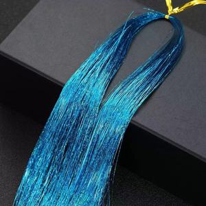 Bán Buôn Đa-Màu Sắc Long Lanh Phần Mở Rộng Tóc Lấp Lánh Sáng Bóng Đảng Tóc Vệt Bling Chuỗi Khuyến Mại Nguồn Cung Cấp Bên - Product Image 6