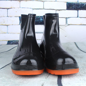 Botas de lluvia para hombre, de corte bajo, suela de goma negra, antideslizantes, resistentes al desgaste, para el trabajo. - Product Image 4