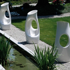 Pots <span class=keywords><strong>de</strong></span> fleurs multifonctionnels en résine et <span class=keywords><strong>fibre</strong></span> <span class=keywords><strong>de</strong></span> <span class=keywords><strong>verre</strong></span>, jardinières créatives adaptées à la pose assise - Product Image 4
