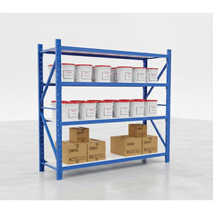 מדף אחסון חזק מפלדה עם לוחות MDF, מתכוונן, 5 מדפים, ללא ברגים, מדפי מתכת לאחסון קל במחסן - Product Image 3