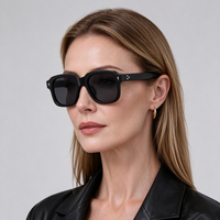 Lunettes de soleil pour femmes de créateur, monture carrée, verres colorés, style esthétique, pour le street style