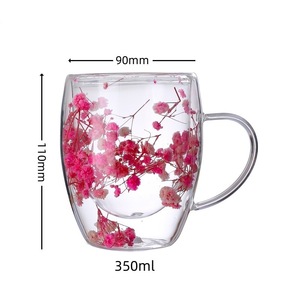 Regalo Navideño de 350 ml - Gran Venta. Vaso de Vidrio de Doble Pared de Borosilicato Alto Estilo Ins. Regalo Navideño en Oferta. - Product Image 6