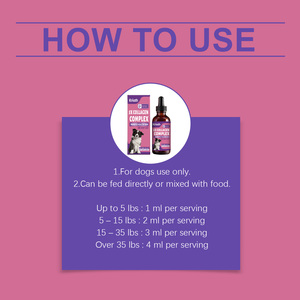 อาหารเสริมคอลลาเจนสำหรับสุนัข 5X ขนาด 60 มล. ช่วยเพิ่มความยืดหยุ่นของข้อต่อ เสริมสร้างความแข็งแรงของกระดูก บำรุงผิวหนังและขน ผลิตโดยผู้ผลิตโดยตรง ขายดี รับผลิตแบบ OEM - Product Image 4