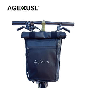 AGEKUSL impermeable bicicleta delantera portador plegable bicicleta mochila cesta <span class=keywords><strong>para</strong></span> <span class=keywords><strong>Brompton</strong></span> Royale Pikes bicicleta bolsas delanteras - Product Image 1