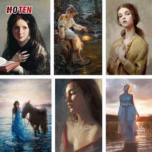 Riproduzione d'arte a olio dipinta a mano su tela, ritratto astratto, dipinto con spatola, articoli per la casa, dipinto personalizzato - Product Image 5