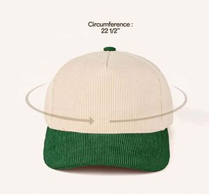 Casquettes de golf classiques à profil moyen, bicolores, en toile vierge à 5 panneaux, pour toutes les saisons, personnalisables avec broderie, fermeture snapback – Vente en gros - Product Image 5