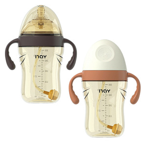Biberon à large ouverture Nuoaixin avec tétine nano et paille, design en forme de canard, en PC, avec poignée pour l'<span class=keywords><strong>allaitement</strong></span> - Product Image 5