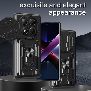 100% Fit multi-fonction fente pour carte étui de téléphone pour <span class=keywords><strong>Xiaomi</strong></span> <span class=keywords><strong>Redmi</strong></span> <span class=keywords><strong>Note</strong></span> 14 Pro 4G porte-anneau de doigt couverture arrière - Product Image 3