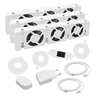 Ventilateur de radiateur central intelligent 5V Speed Comfort, ensemble trio de ventilateurs de chauffage triple pour la maison