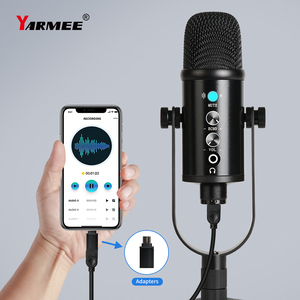Microphone USB à condensateur omnidirectionnel professionnel, construction métallique, pour téléphone portable, ordinateur portable, <span class=keywords><strong>studio</strong></span> d'enregistrement, chant, réunions - Product Image 5