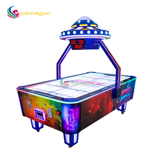 Table de hockey sur air pour 2 joueurs, adultes et enfants, avec marqueur électronique, construction en métal et fibre de verre - Product Image 3