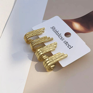 Pendientes <span class=keywords><strong>con</strong></span> Textura de Múltiples Tiras, Diferentes Tipos, Venta al por Mayor, Pendientes de Superficie Irregular; Accesorios de Moda Únicos, Joyería - Product Image 3