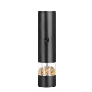 Great 2-Pack Automatic Black <b>Plastic</b> Electric Salt Pepper Mill <b>Grinder</b> with Base Set of Essential Electric Salt Pepper <b>Grinders</b> - Product Image 1