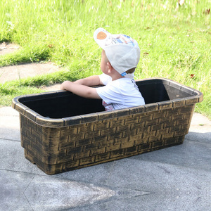Jardinera Rectangular Extra Grande de Plástico Transpirable y Duradero para Patio Familiar, Balcón, Maceta, Caja de Plantación, Fábrica - Product Image 3