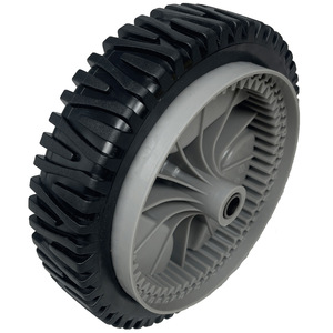 Rueda de Repuesto para Cortacésped de 8 Pulgadas, Neumático de Goma Sólida, Llanta de PP Negra, Capacidad de Carga de 30 kg - Product Image 2