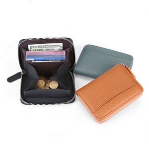 Wholesale Women <b>Men</b> Travel Luxury Slim Minimalist Real Leather Accordion <b>Wallet</b> Custom Small <b>Rfid</b> Blocking Card Holder <b>Wallet</b> - Product Image 5
