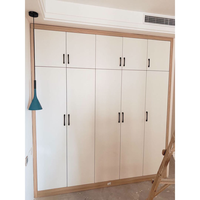 Armoire avec poignées, gain de place, moderne, MDF blanc, gris laqué, marbre