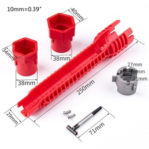 Llave para fregadero ocho en uno, llave ajustable para tuberías métricas, para instalación de grifos de baño, acero para herramientas S2 - Product Image 3