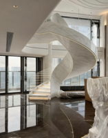 Escalier rotatif en acier inoxydable personnalisé HZ, escalier moderne pour appartements, villas, hôtels