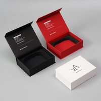 Boîte cadeau magnétique rigide en carton rouge de luxe avec logo personnalisé, recyclable, emballage magnétique