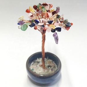 Árbol de Cristal Natural de Color Amatista, Decoración de Árbol DE LA Suerte, Rodajas de Ágata, Adornos Minerales de Piedra, Regalo de Navidad Hecho a Mano - Product Image 5