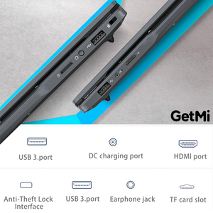 GetMi Lite 157 Sensible al tacto Intel UHD Graphics 15,6 "Frontal 0.3MP Laptop Notebook 180 Grados Apertura Estudiante Laptop - Product Image 6