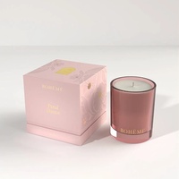 Boîte d'emballage de bougies personnalisée de luxe avec logo, boîte cadeau magnétique mate pour bougies parfumées, boîte en carton rigide de luxe avec mousse