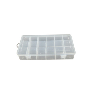 Transparent Plastic 18 Compartment Storage <b>Box</b> For Fishing <b>Tackle</b> Parts Beads Rubber Bands Desktop Organizer - Product Image 5