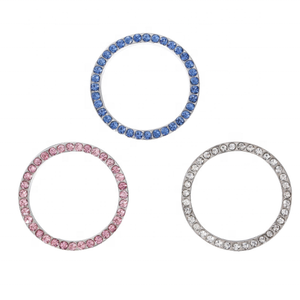Anillo de cristal para decoración de coche, botón de inicio de un clic, Diamante de imitación, motor circular, botón de parada de un clic, <span class=keywords><strong>Interior</strong></span> - Product Image 1