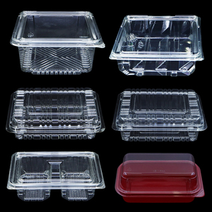 Vỏ sò nhựa bản lề Hộp bao bì thực phẩm cho khay mang đi nướng món tráng miệng container Sushi Pizza <span class=keywords><strong>Hamburger</strong></span> đường lưu trữ - Product Image 3