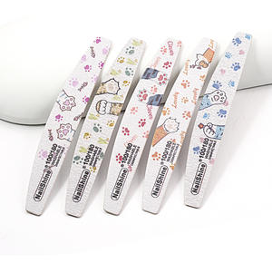 Lima de uñas gruesa de grano 100/180 cebra, <span class=keywords><strong>escofina</strong></span> de papel de esmeril de doble cara, patrón recto, diseños impresos, lima de uñas adhesiva desechable - Product Image 4