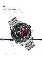 Jam Tangan NAVIFORCE 9182 Quartz Laris Manis Tahan Air untuk Pria Jam Tangan Olahraga Luar Ruangan