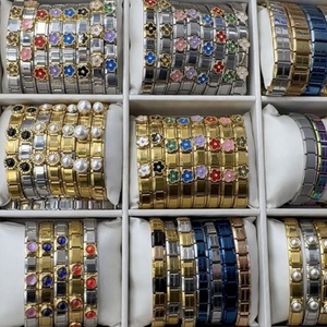 Fashion Trendy Stainless Steel Geometric Charm <b>Bracelet</b> High Sensitivity Detachable Connector Module Gold Plated Unisex Jewelry - Product Image 4