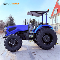Tractor Grande Azul de 100HP 4WD con Toldo Parasol e Implementos Personalizados