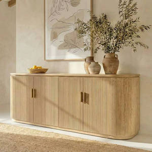 Meuble <span class=keywords><strong>de</strong></span> rangement nordique en bois pour salon, restaurant, <span class=keywords><strong>cuisine</strong></span>, salle à manger moderne, buffet en placage <span class=keywords><strong>de</strong></span> bois - Product Image 1