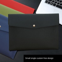 Carpeta de Piel con Cierre de Broche para Regalo, Negocios, Oficina, Almacenamiento, Organizador/Planificador Impermeable de PU, Carpeta para Documentos A4