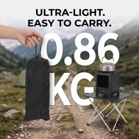 Table de camping pliante moderne en aluminium de petite taille - Légère et pliable avec sac de transport, mobilier d'extérieur pour pique-nique, randonnée et plage