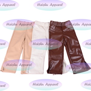 Pantalones Anchos de Cintura Alta para Chicas, Talla Grande, de Piel Sintética Suave, Estilo Hip Hop, con Cintura Elástica - Product Image 4