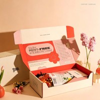 Boîtes en carton ondulé de taille personnalisée avec doublure en mousse, imprimées de motifs floraux de luxe, en matériaux recyclés, pour l'emballage de fleurs et de cadeaux de boutique