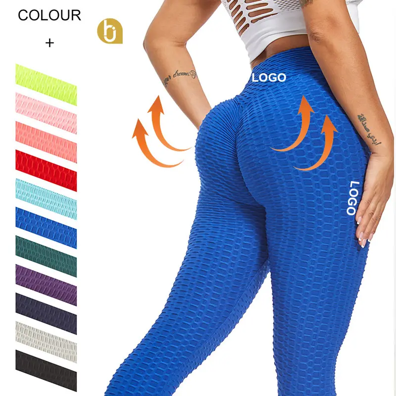 300G Thick 11 Colors High Waist品質Wholesale Women Push UP Tights Yoga Pants Scrunch Butt Fitness Anti Cellulite Leggings