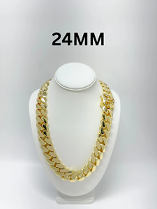 Cadena Cubana de Miami de Plata de Ley 925 Chapada en Oro de la Mejor Calidad, Joyería Hip Hop, 10-24 mm, Todos los Tamaños Disponibles a Bajo Precio - Product Image 2