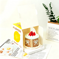 Boîte à gâteau transparente avec fenêtre, logo personnalisé estampé à chaud, emballage alimentaire en papier de qualité alimentaire pour pâtisserie, biscuits, gâteaux, cadeaux