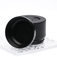 Pots cosmétiques vides pour colle à ongles de 1 oz, contenants en plastique noir de 2 oz pour gel déodorant avec bouchon à vis