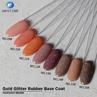 Fournitures professionnelles pour salons : Base coat en caoutchouc à paillettes dorées, couleurs de vernis à ongles gel UV LED, Base coat en caoutchouc à paillettes dorées OEM